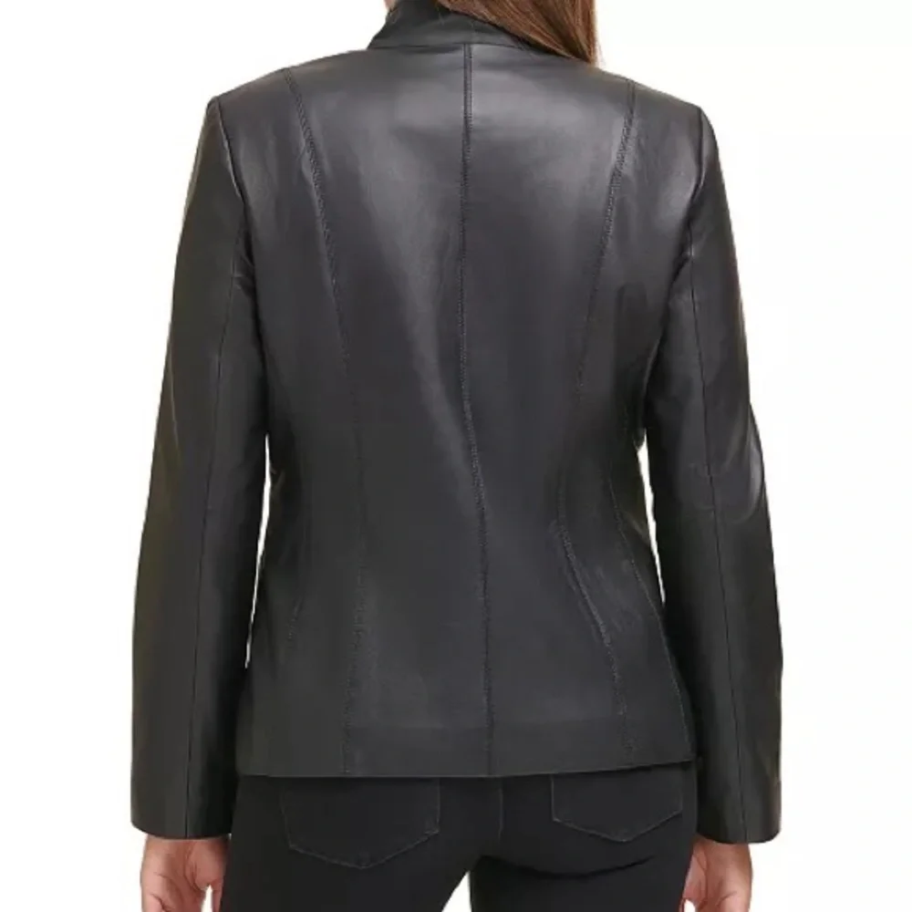 COLE HAAN Women’s leather/lamb skin jacket - Picture 4 of 13